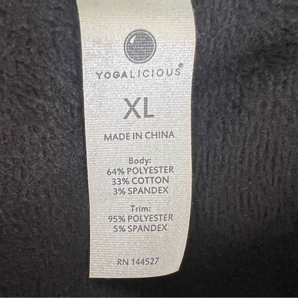 Yogalicious Black Hoodie Sweatshirt XL - Picture 3 of 6
